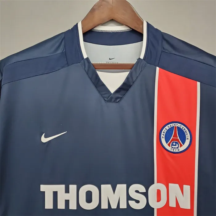 Paris PSG Jersey Home Kit 2002/03 Retro Football Team Soccer Shirt