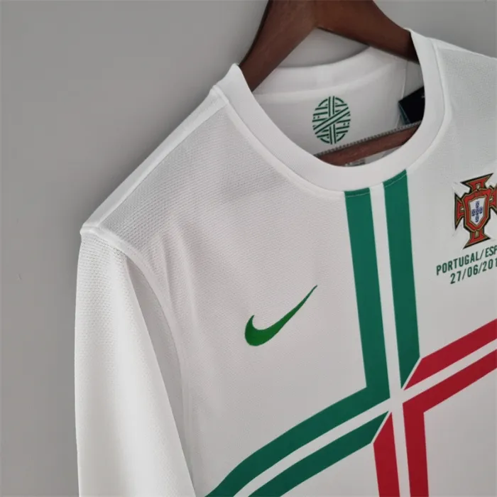 Portugal Jersey Away Kit 2012 Retro Long Sleeves Football Team Soccer Shirt