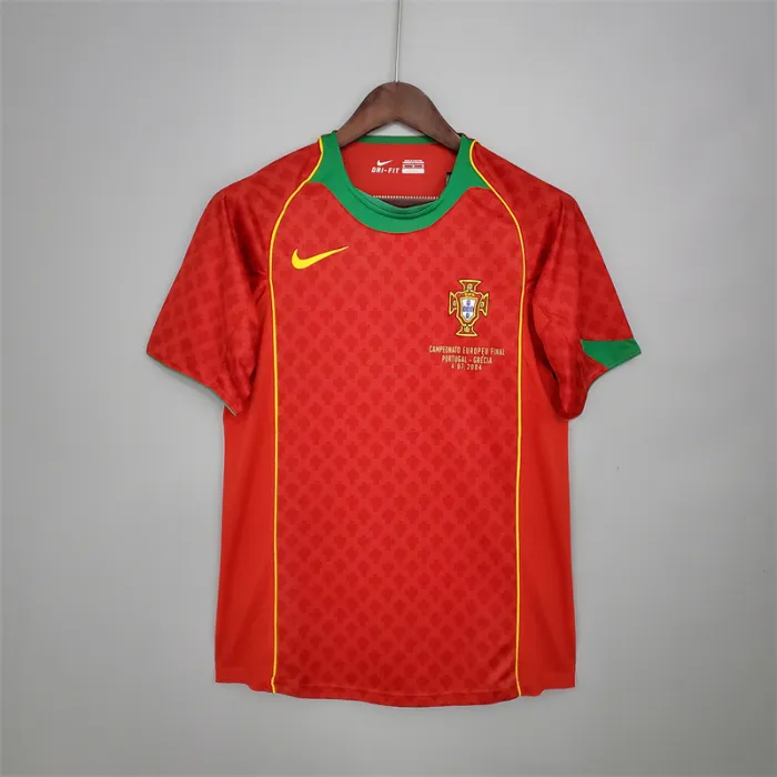 Portugal Jersey Home Kit 2004 Retro Football Team Soccer Shirt