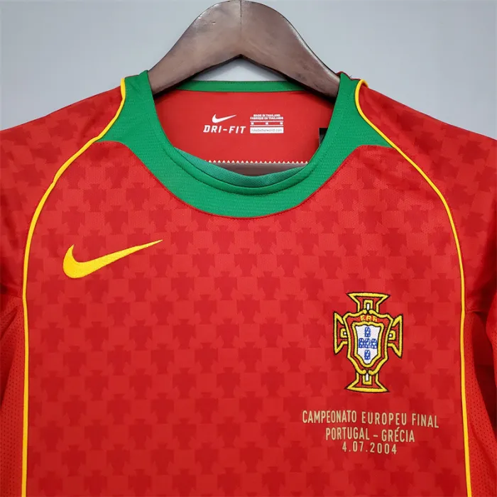 Portugal Jersey Home Kit 2004 Retro Football Team Soccer Shirt