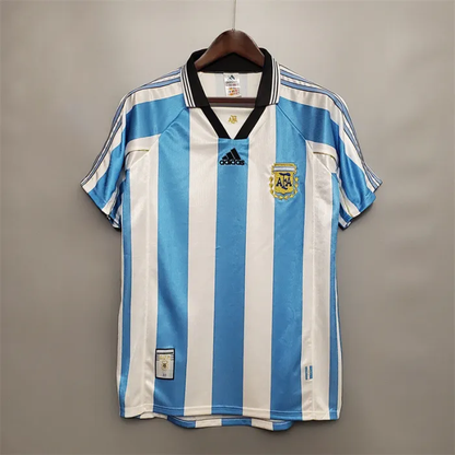 Argentina Jersey Home Kit 1998 Retro Football Team Soccer Shirt