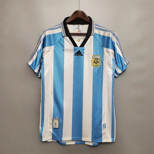 Argentina Jersey Home Kit 1998 Retro Football Team Soccer Shirt