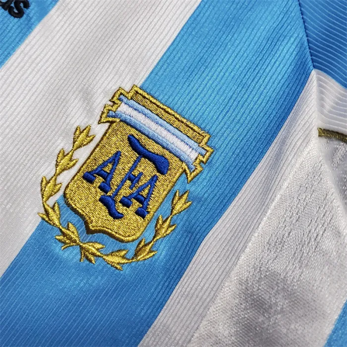 Argentina Jersey Home Kit 1998 Retro Football Team Soccer Shirt