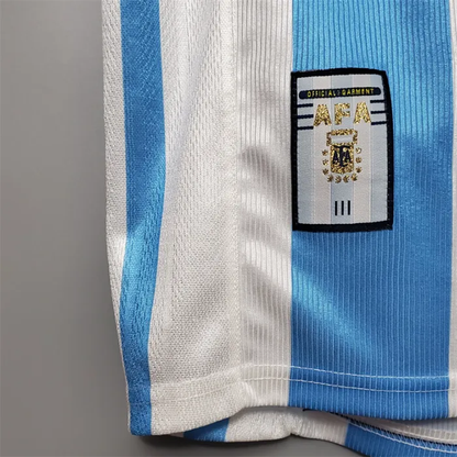 Argentina Jersey Home Kit 1998 Retro Football Team Soccer Shirt
