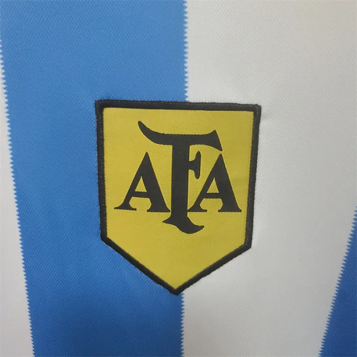Argentina Jersey Home Kit 1978 Retro Long Sleeves Football Team Soccer Shirt