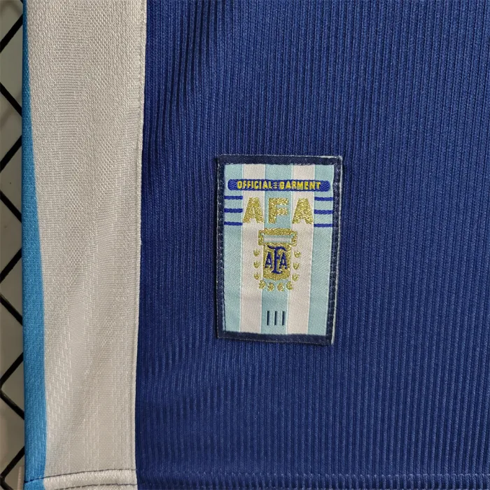 Argentina Jersey Away Kit 1998 Retro