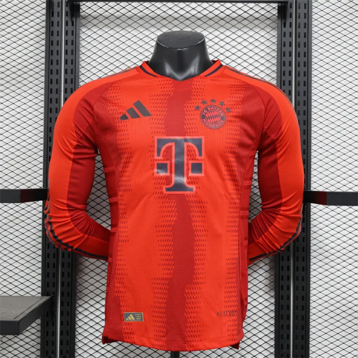 Player Version Bayern Munich Home Jersey 24/25 Football Kit Long Sleeves