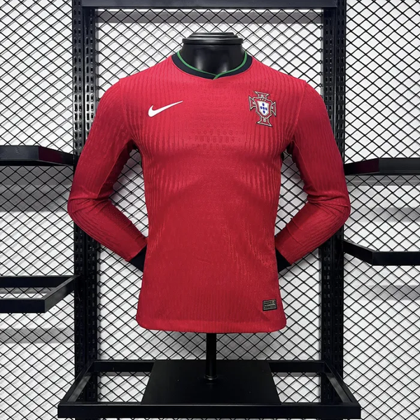 Player Portugal Home Kit 24/25 Euro Cup 2024 Football Jersey Long Sleeves