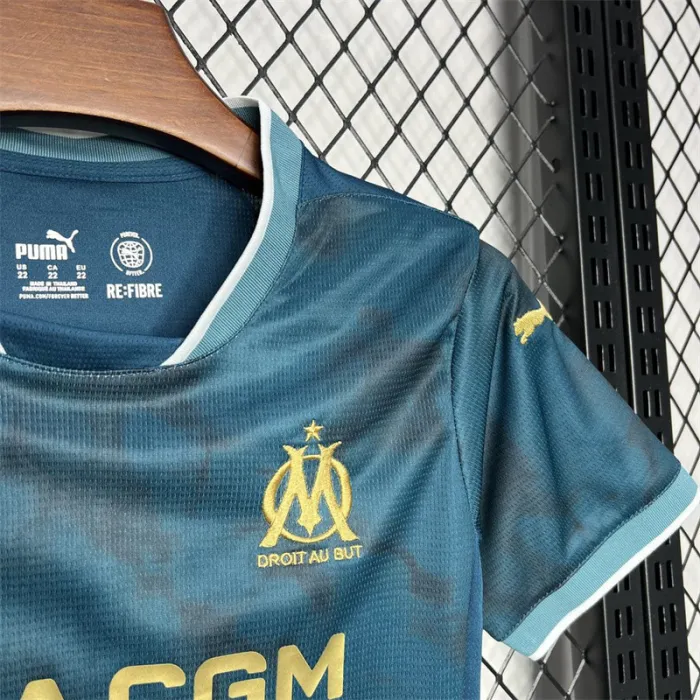 Kids Marseille Away Jersey 24/25 Football Kit