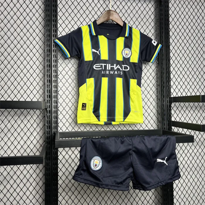Kids Manchester City Away Jersey 24/25 Football Kit