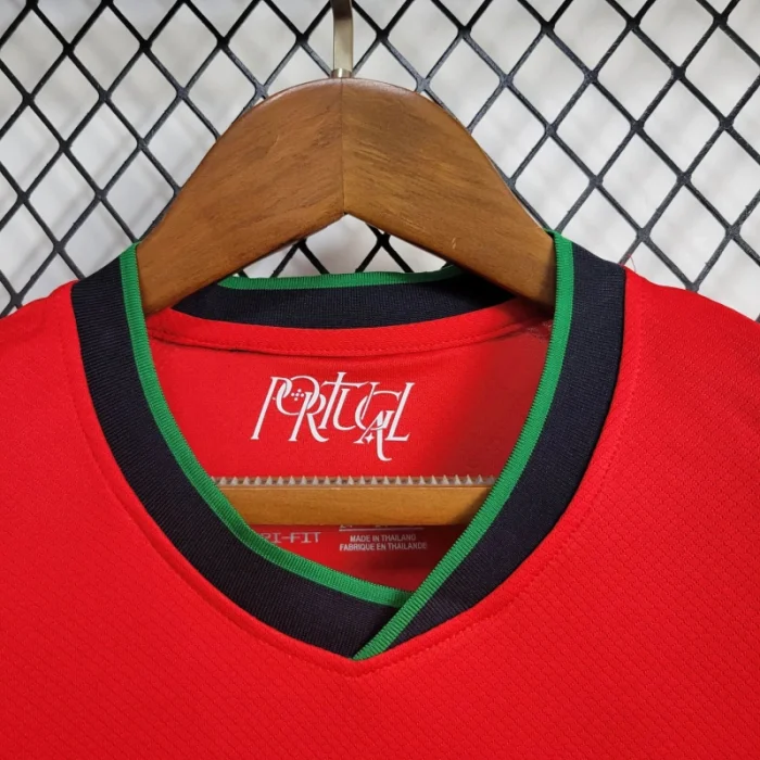 Portugal Home Kit 24/25 Euro Cup 2024 Kids Football Jersey