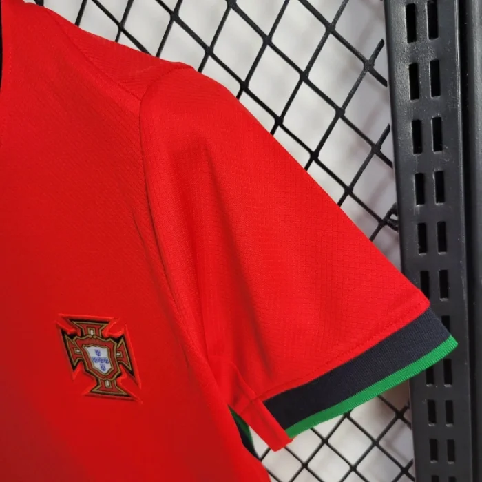 Portugal Home Kit 24/25 Euro Cup 2024 Kids Football Jersey