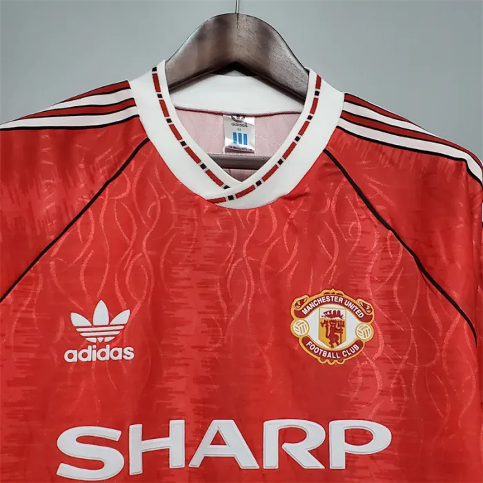Manchester United Jersey Home Kit 1990/92 Retro Football Team Soccer Shirt