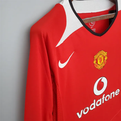 Manchester United Jersey Home Kit 2004/06 Retro Long Sleeves Football Team Soccer Shirt