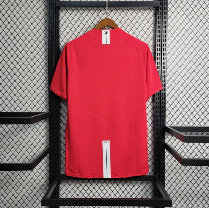 Manchester United Jersey Home Kit 07/08 Retro Football Team Soccer Shirt UCL Final Ed