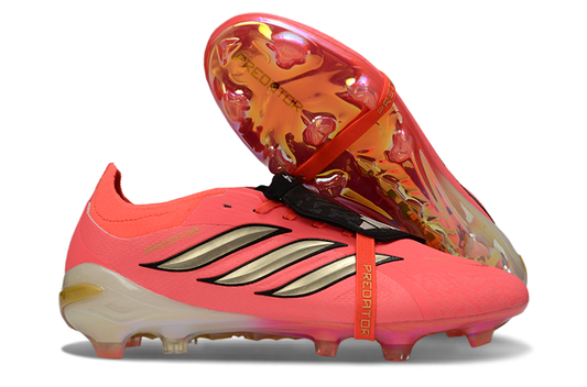 Predator Elite Cleats With Tongue Pink and Gold #3