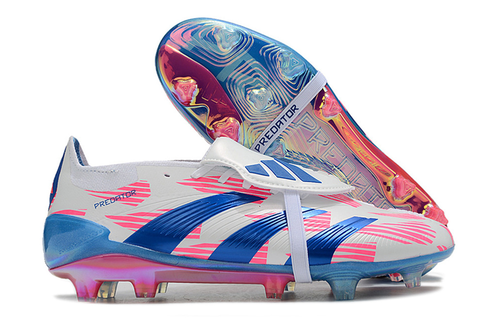 Predator Elite Cleats With Tongue Blue and Pink #6
