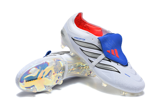 Predator Elite Cleats With Tongue White and Blue #5