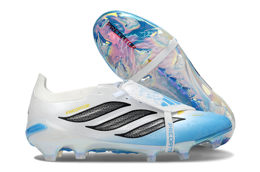 Predator Elite Cleats With Tongue White and Blue #7