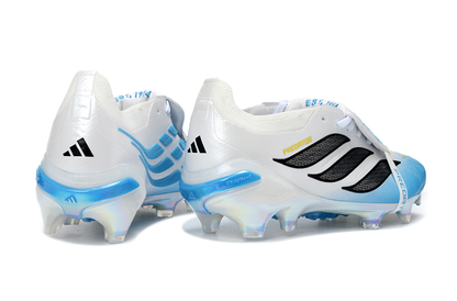 Predator Elite Cleats With Tongue White and Blue #7