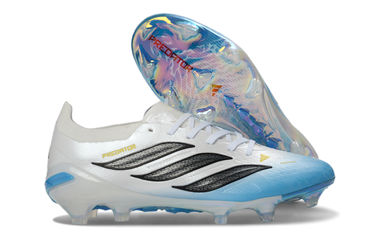 Predator Elite Cleats Without Tongue White and Blue #8