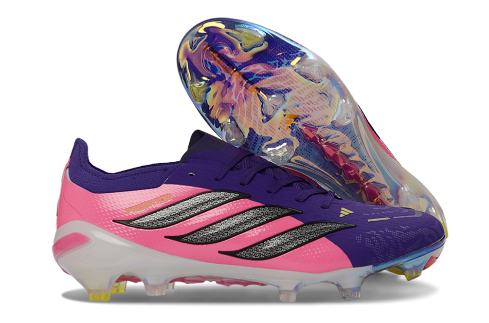 Predator Elite Cleats Without Tongue Purple and Pink #10