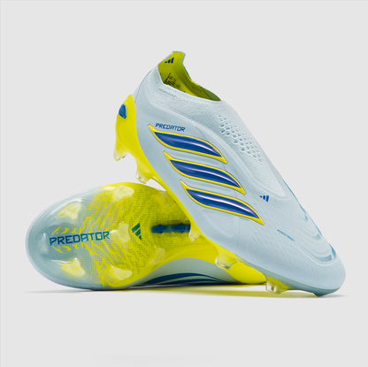 Predator Elite Cleats Without Tongue Lace less Grey and Blue #11
