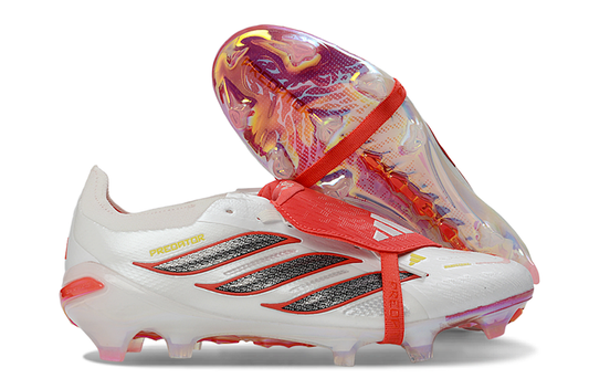 Predator Elite Cleats With Tongue Red and White #12
