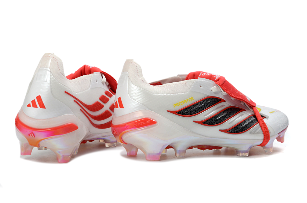 Predator Elite Cleats With Tongue Red and White #12