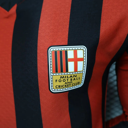 Player Version AC Milan Jersey 25/26 Long Sleeves 125-Year Anniversary Football Kit Soccer Jersey