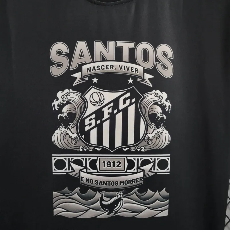 Santos Jersey 25/26 Black Football Kit Soccer Jersey