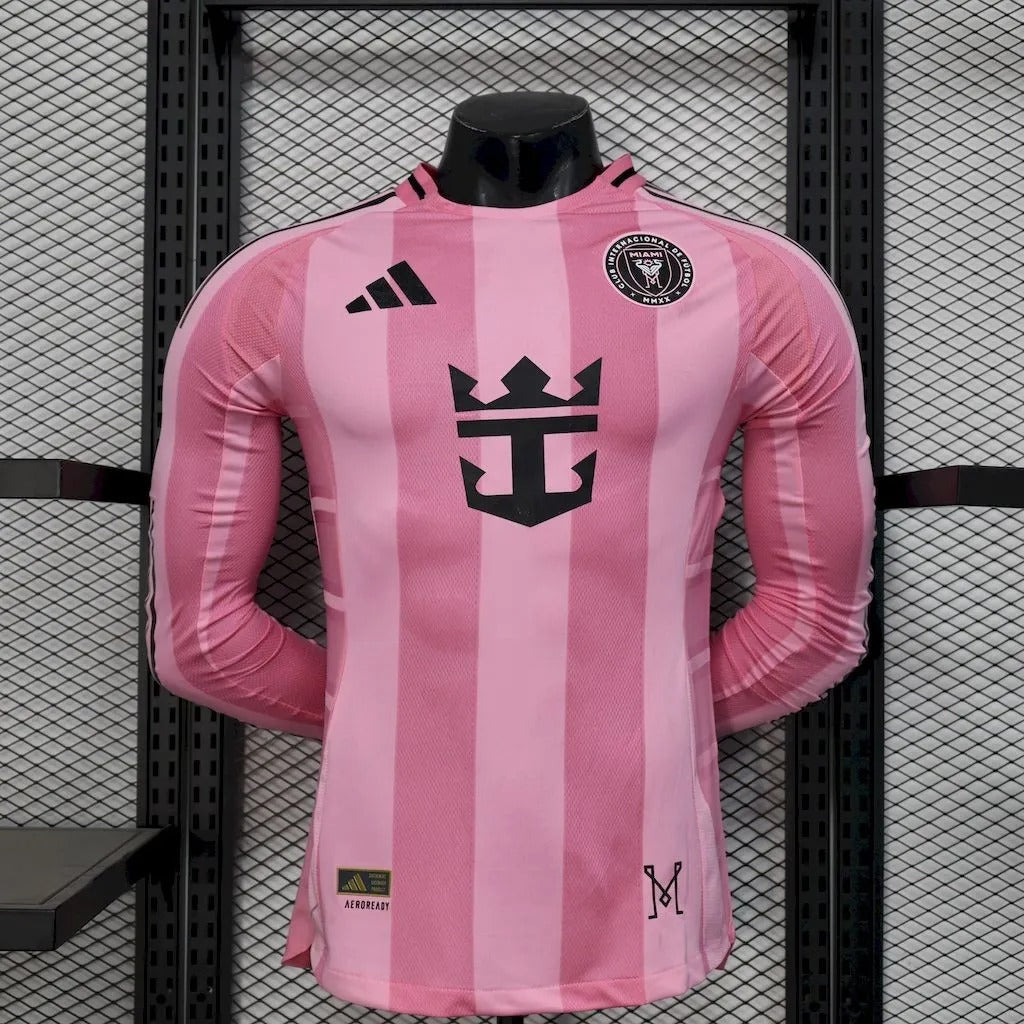 Player Version Inter Miami Jersey 25/26 Home Long Sleeves Football Kit Soccer Jersey