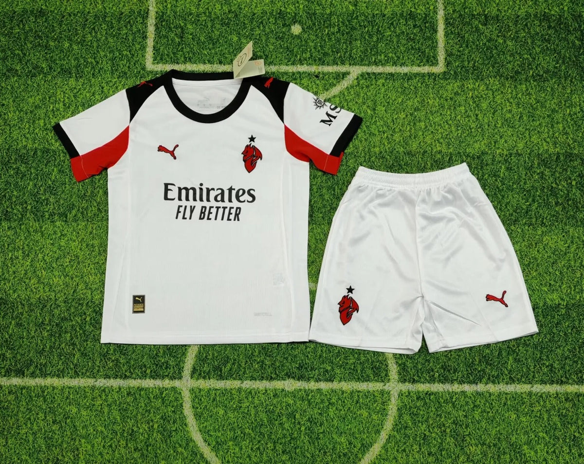 Kids Ac Milan Jersey 25/26 Away Football Kit Soccer Jersey