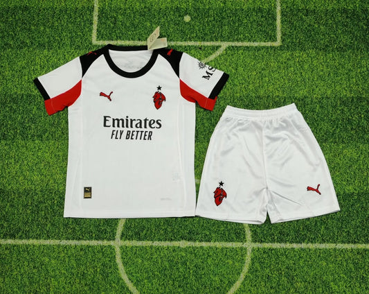 Kids Ac Milan Jersey 25/26 Away Football Kit Soccer Jersey
