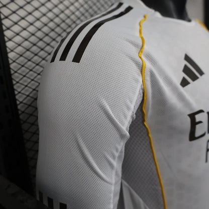 Player Version Real Madrid Jersey 25/26 Home Long Sleeves Football Kit Soccer Jersey