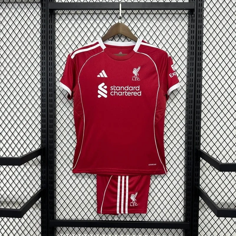 Kids Liverpool Jersey 25/26 Home Football Kit Soccer Jersey