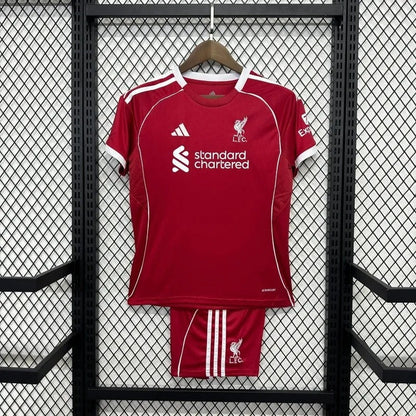 Kids Liverpool Jersey 25/26 Home Football Kit Soccer Jersey