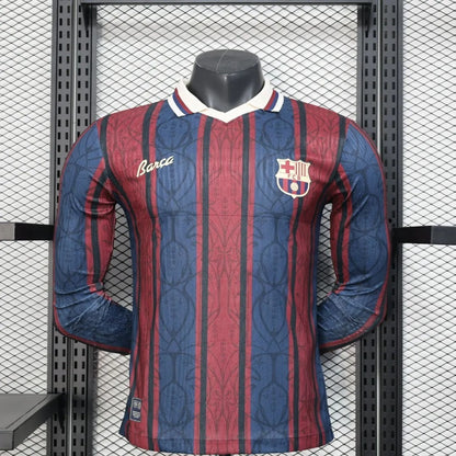 Player Version Barcelona Jersey Commemorative 25/26 Football Kit Long Sleeves Soccer Jersey