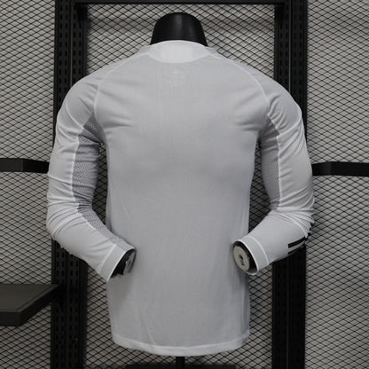 Player Version Real Madrid Jersey 25/26 Home Long Sleeves Football Kit Soccer Jersey